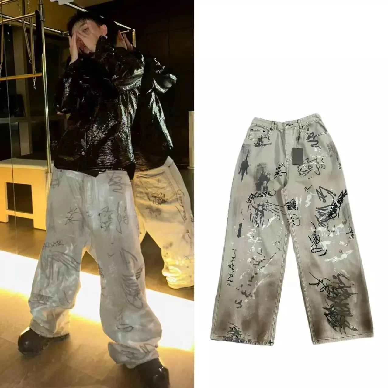 Balenciaga Graffiti Denim — Pants find on the LitBuy Spreadsheet