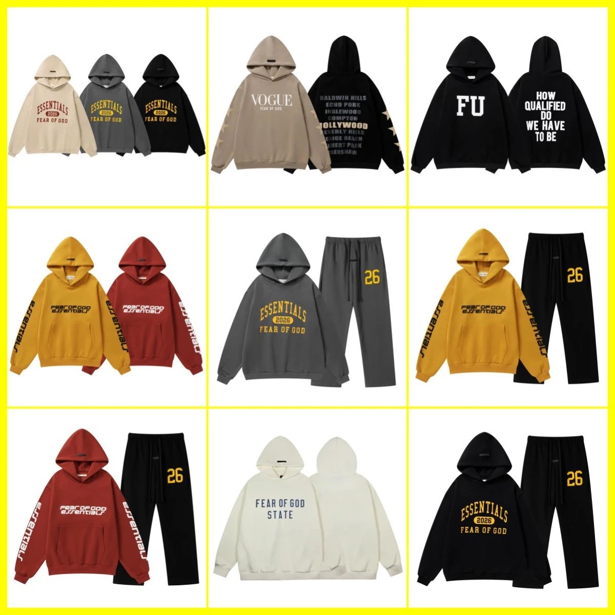 Fear of God Essentials Fleece Tracksuit — Tracksuits find on the LitBuy Spreadsheet