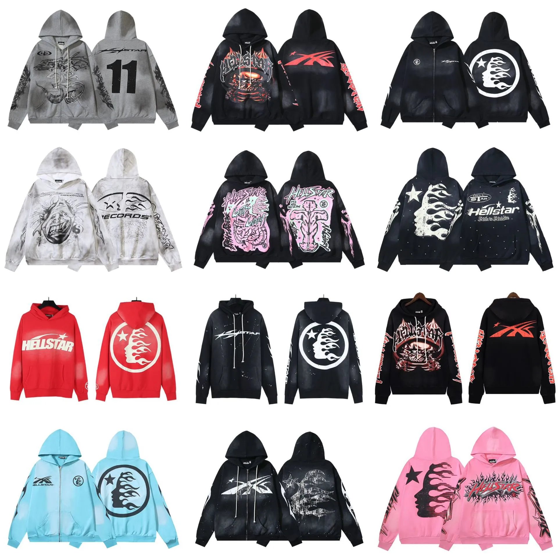 Hellstar Graphic Print Hoodie — Hoodies find on the LitBuy Spreadsheet