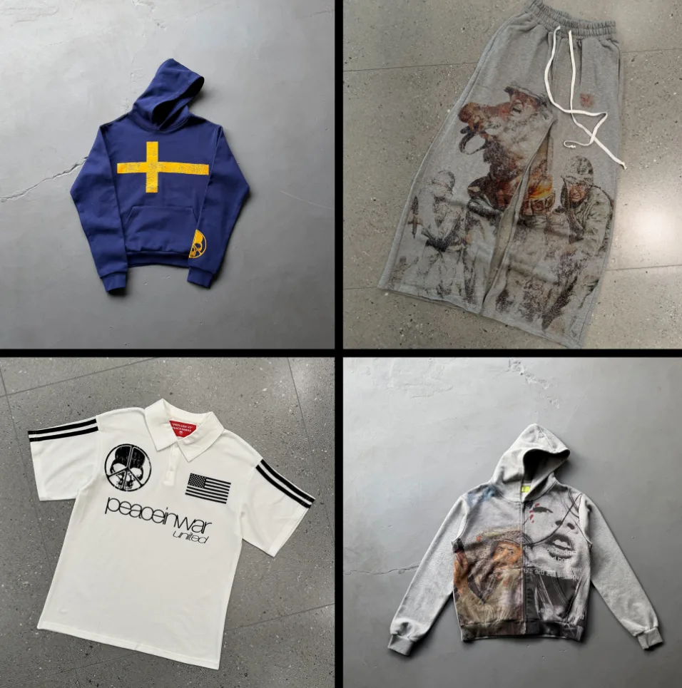 Peace in War Graphic Hoodie — Hoodies find on the LitBuy Spreadsheet