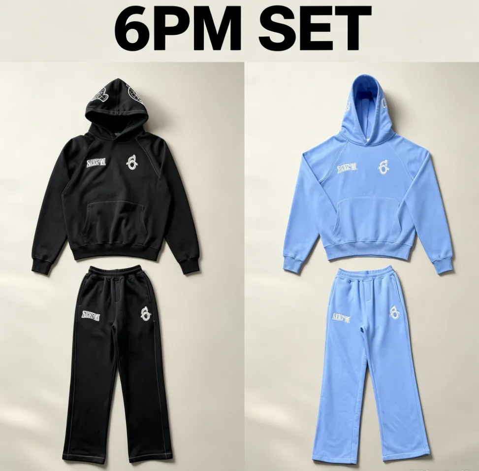 6PM Embroidered Hoodie & Sweatpants Set — Tracksuits find on the LitBuy Spreadsheet
