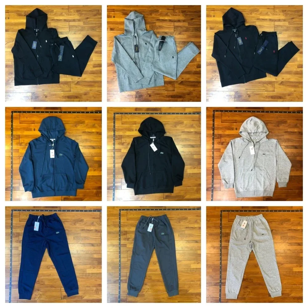 Polo-Style Fleece Hoodie & Jogger Set — Tracksuits find on the LitBuy Spreadsheet